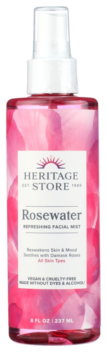 HERITAGE: Rose Water with Atomizer, 8 oz