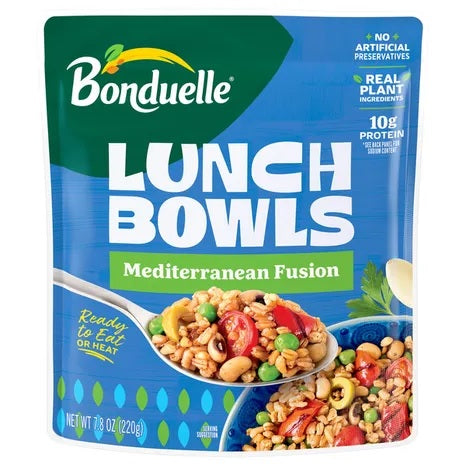 BONDUELLE: Lunch Bowls Mediterranean Fusion, 7.8 oz