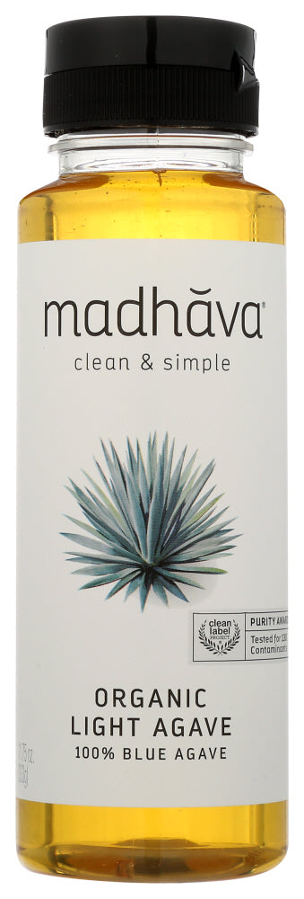 MADHAVA: Organic Golden Light Blue Agave Nectar, 11.75 oz
