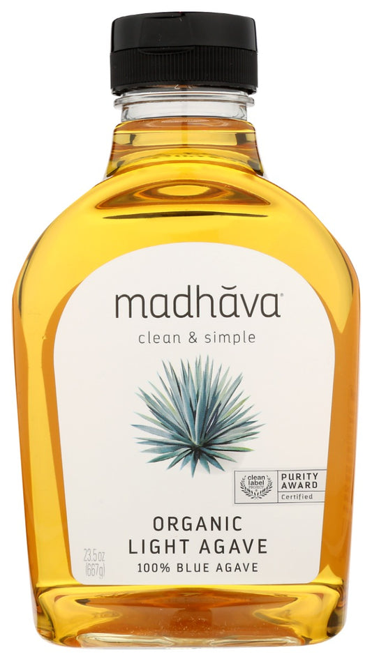 MADHAVA: Organic Golden Light Blue Agave, 23.5 oz