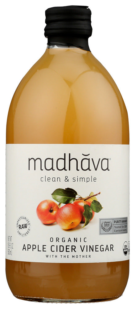 MADHAVA: Vinegar Apple Cider Og, 16.9 oz
