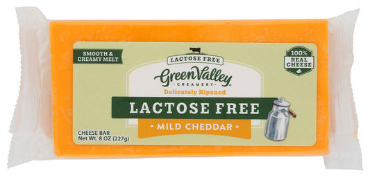 GREEN VALLEY CREAMERY: Lactose Free Mild Cheddar Cheese Bar, 8 oz