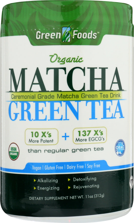 GREEN FOODS: Organic Matcha Green Tea, 11 oz