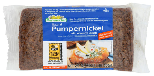 MESTEMACHER: Pumpernickel Bread, 17.6 oz