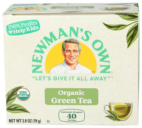 NEWMAN'S OWN: Organic Green Tea 40 ct, 2.8 oz