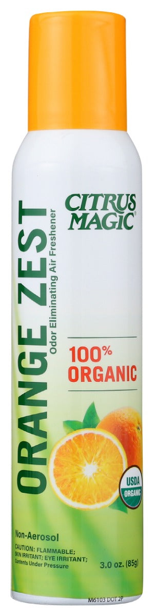 CITRUS MAGIC: Air Freshener Orange Zest Organic Spray, 3 oz