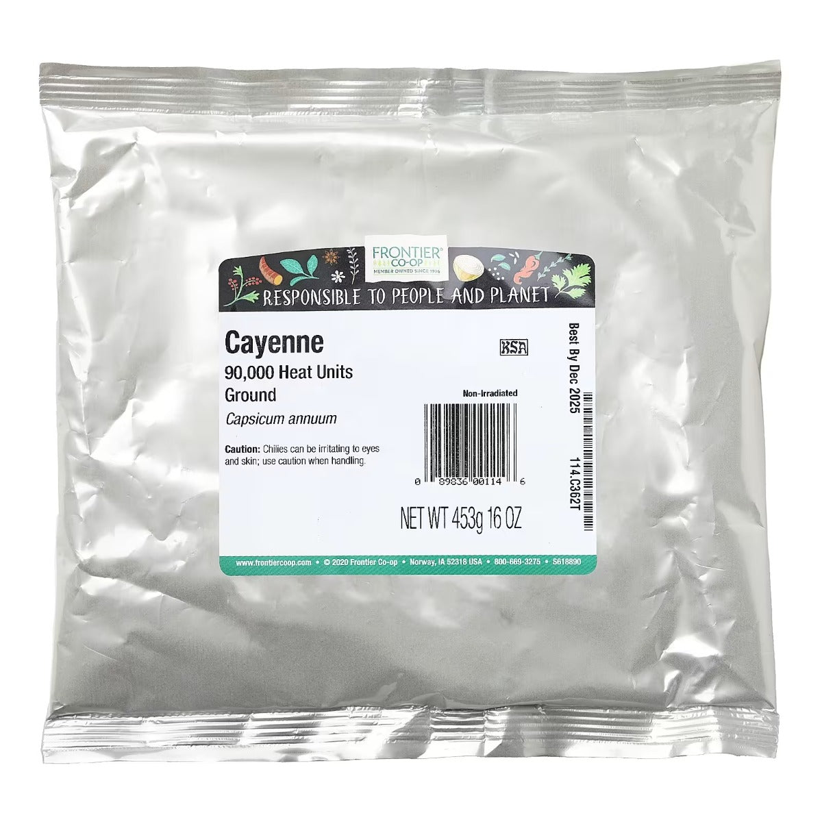 FRONTIER NATURAL PRODUCTS: Organic Cayenne, 16 oz