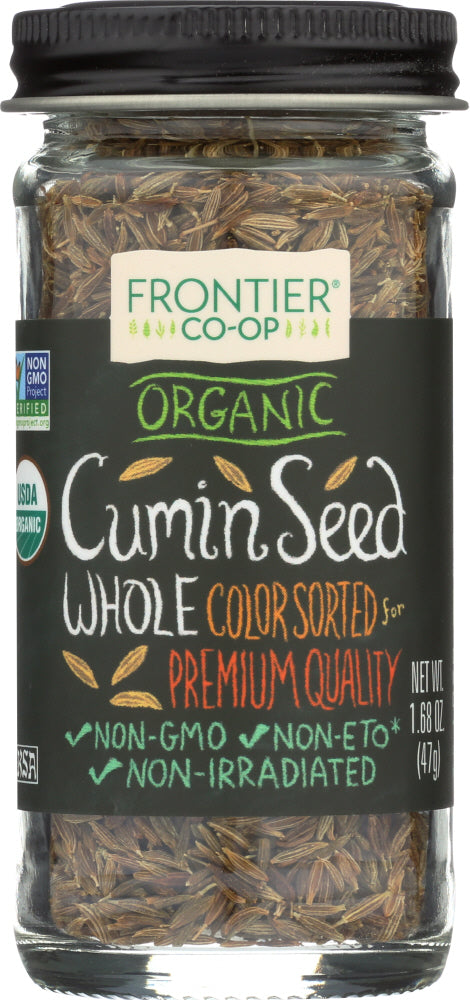 FRONTIER HERB: Organic Whole Cumin Seeds, 1.68 oz