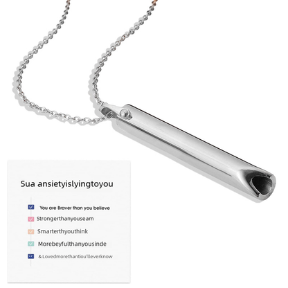 Stainless Steel Meditation Pendant for Breath Control