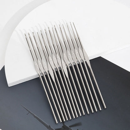 Metal Crochet Hooks Set for Lace Weaving (Size 0.5-1.9mm)