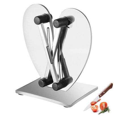 Stainless Steel Sharpener with Heart Design