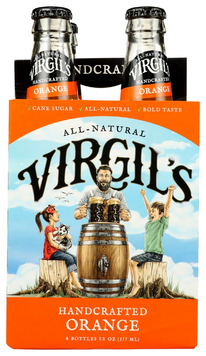 VIRGILS: Handcrafted Orange Soda 4Pk, 48 fo