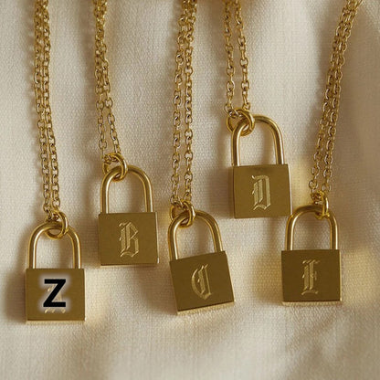 Trendy Layered Stainless Steel Cross Heart Lock Necklace