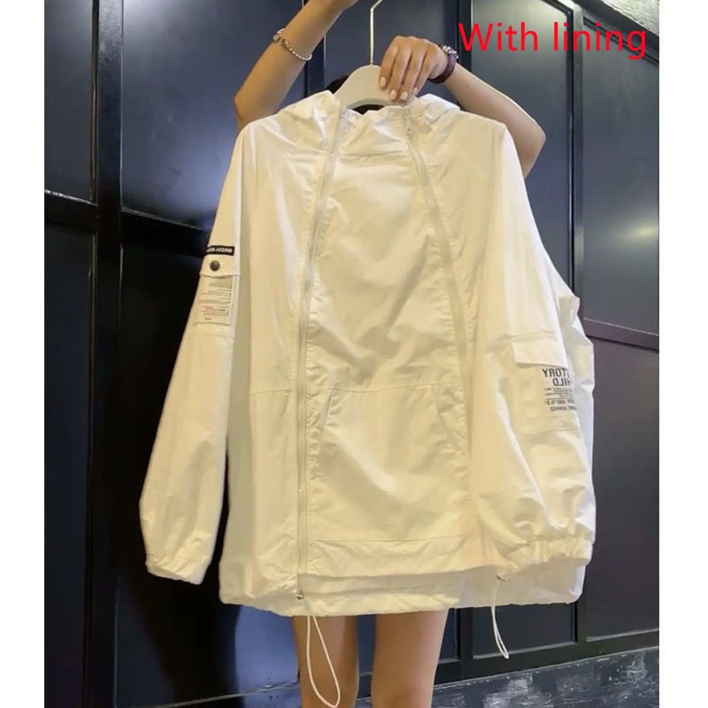 Japanese Style Women's Casual Thin Windbreaker Jacket