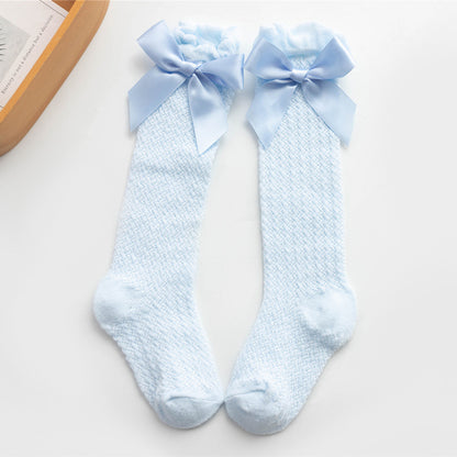 Summer Baby Socks with Bowknot and Mosquito Protection