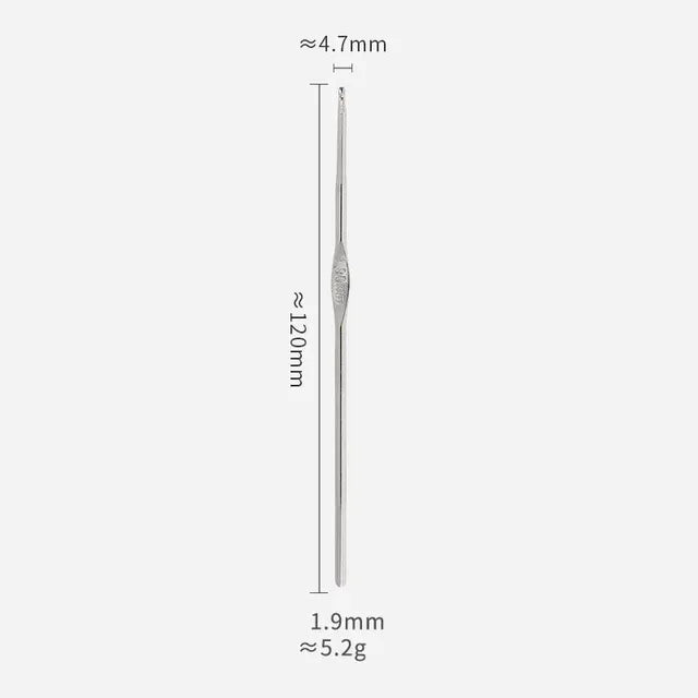 Metal Crochet Hooks Set for Lace Weaving (Size 0.5-1.9mm)