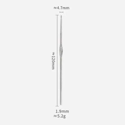 Metal Crochet Hooks Set for Lace Weaving (Size 0.5-1.9mm)