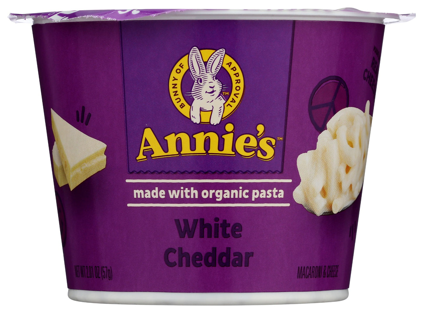 ANNIE'S HOMEGROWN: White Cheddar Microwavable Macaroni & Cheese Cup, 2.01 Oz