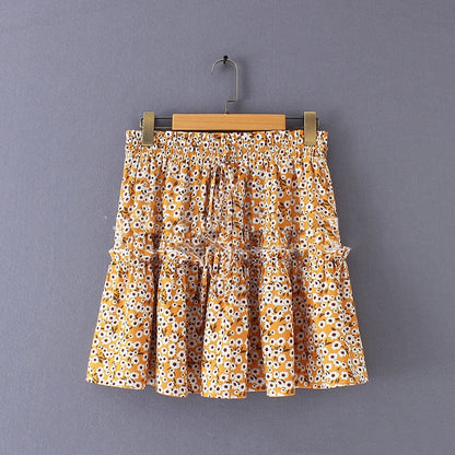 Multi-color Sexy Print Lace Slimming Skirt for Women