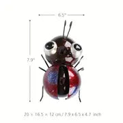 Iron Ladybug Sculpture - Fun Cartoon Craft Decoration