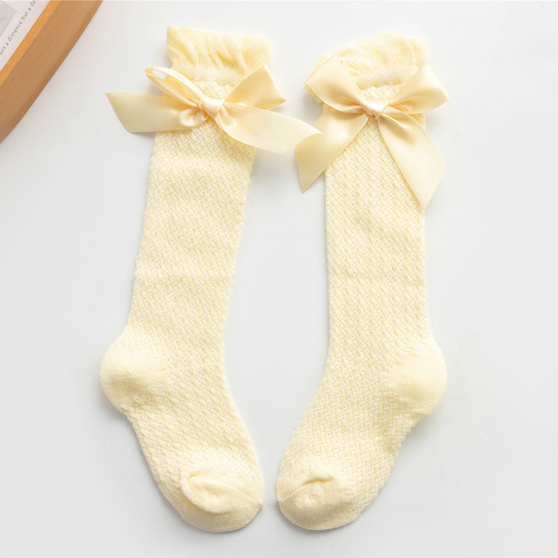 Summer Baby Socks with Bowknot and Mosquito Protection