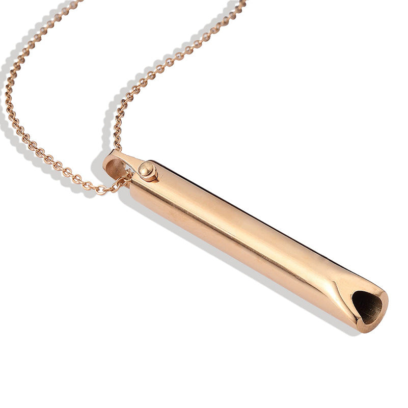 Stainless Steel Meditation Pendant for Breath Control
