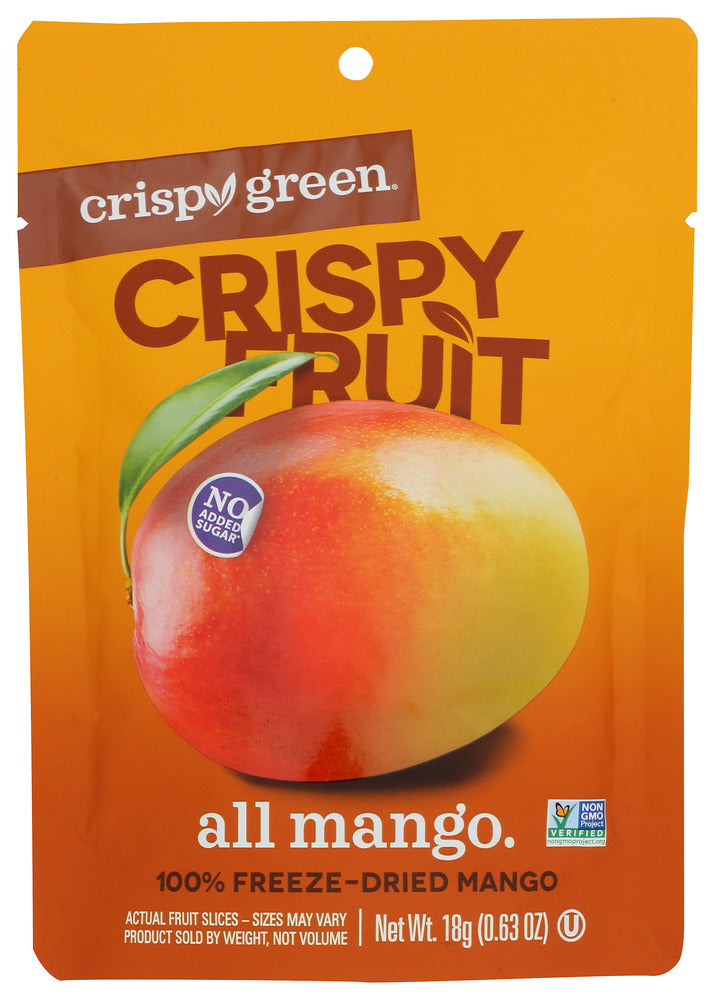 CRISPY GREEN: Mango Dried Single Serve, 0.63 OZ