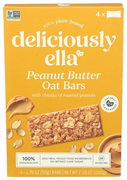 DELICIOUSLY ELLA: Peanut Butter Oat Bars 4pk, 7.05 oz