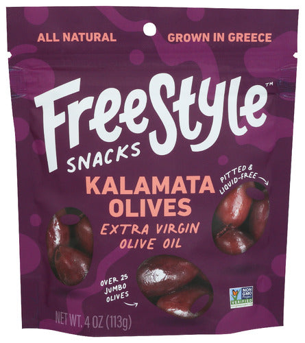 FREESTYLE SNACKS: Olives Kalamata Xtra Vgn, 4 OZ