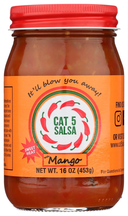 CAT 5 SALSA: Salsa Mango. 16 oz