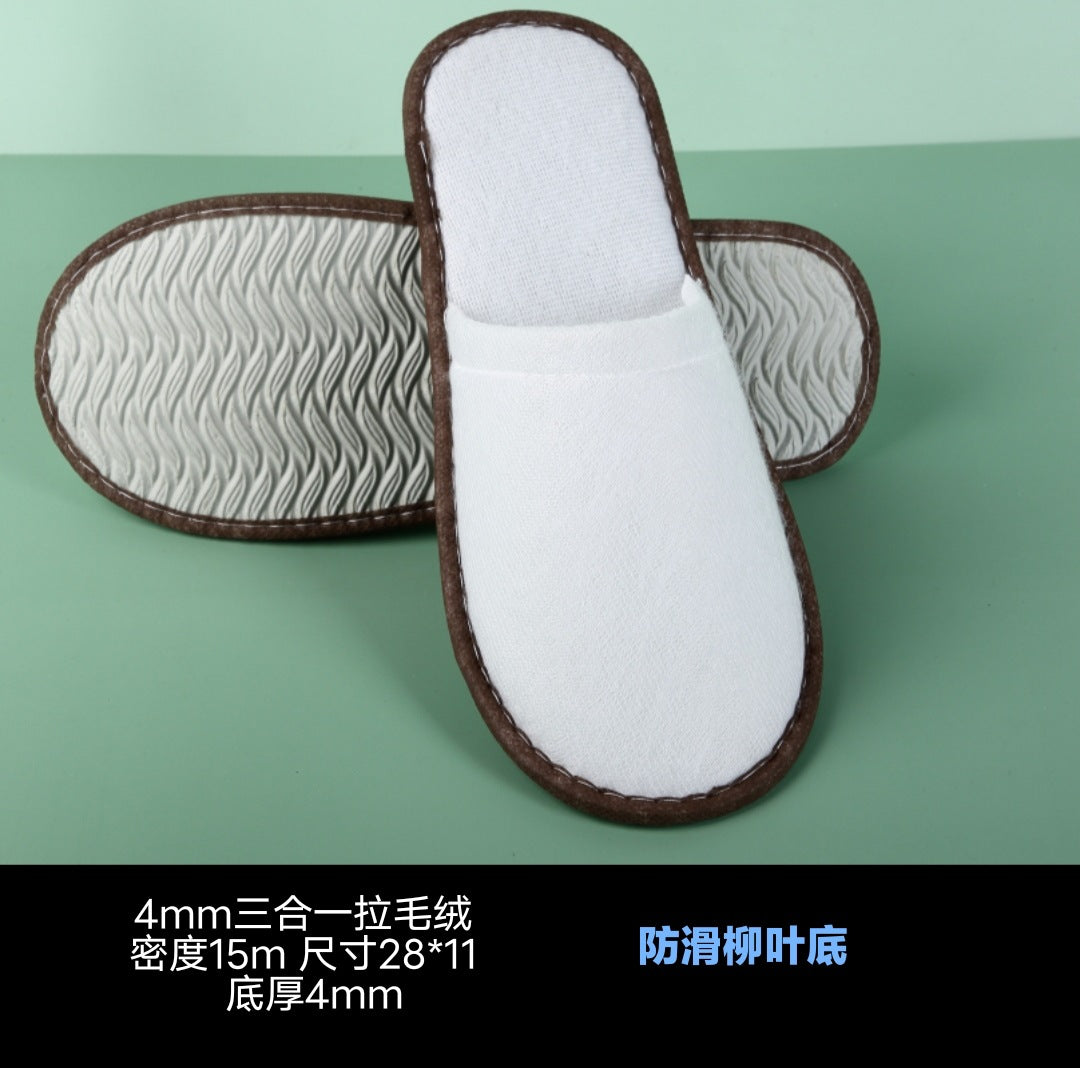 Thick Non-Slip Disposable Slippers for Hotels and Homes