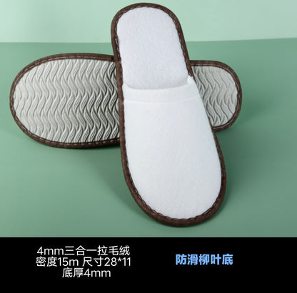 Thick Non-Slip Disposable Slippers for Hotels and Homes