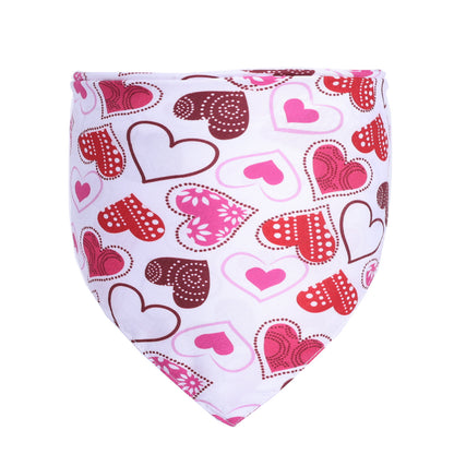 Pet Saliva Towel Scarf - Love Triangle Design