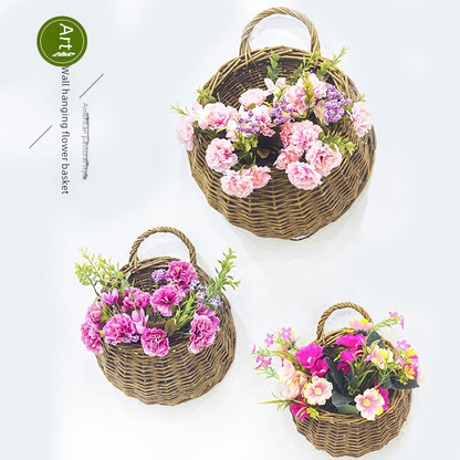 Woven Wall Hanging Basket for Flowers and Plants