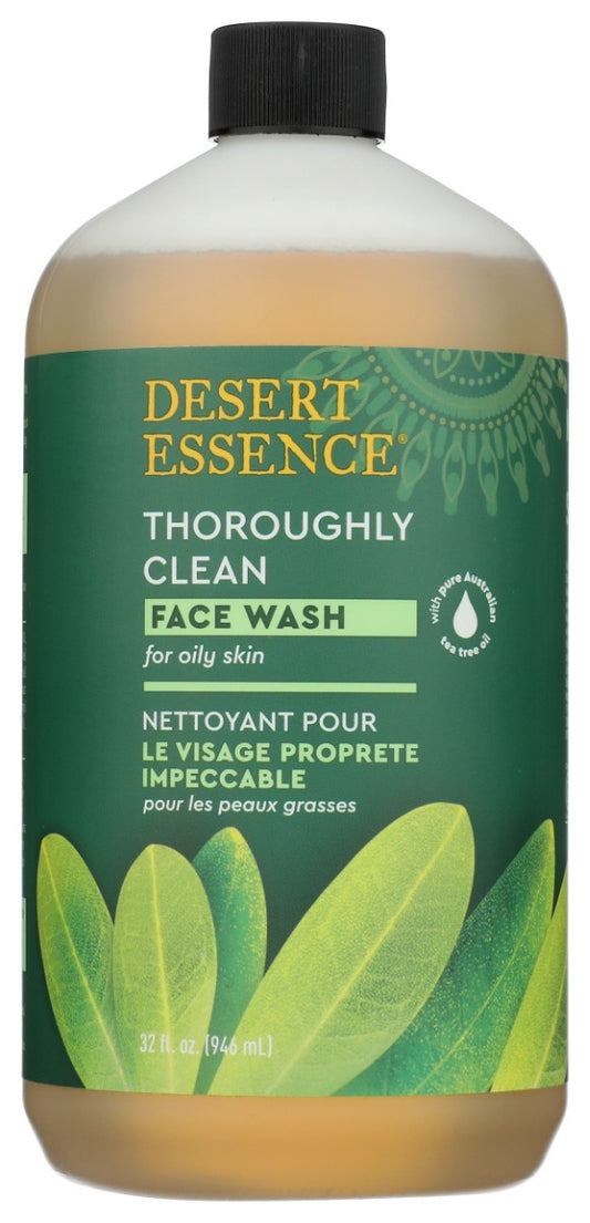 DESERT ESSENCE: Thoroughly Clean Face Wash, 32 oz