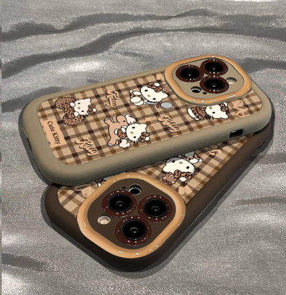 Cute Lattice Bow Silicone Phone Case