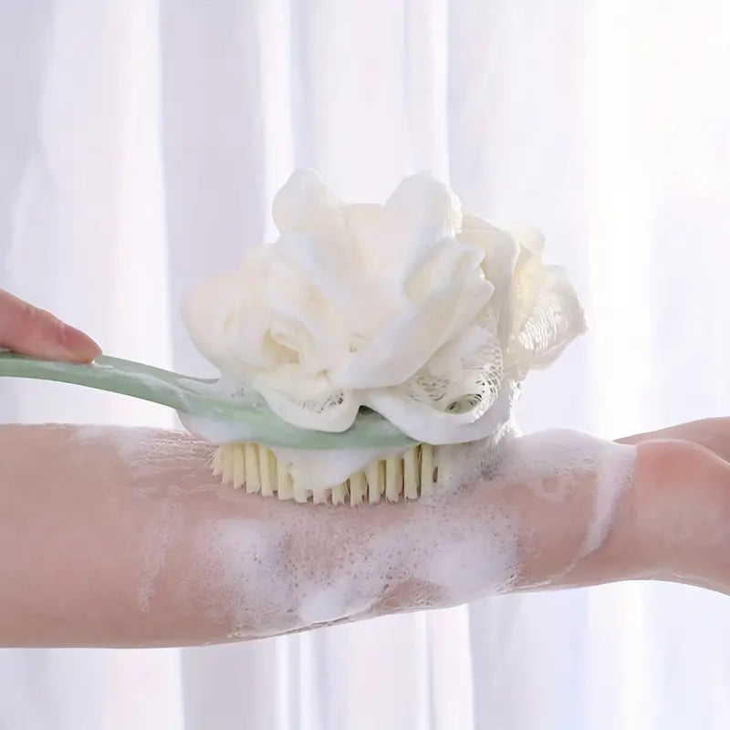 Soft-Bristled Long Handled Bath Brush for Adults