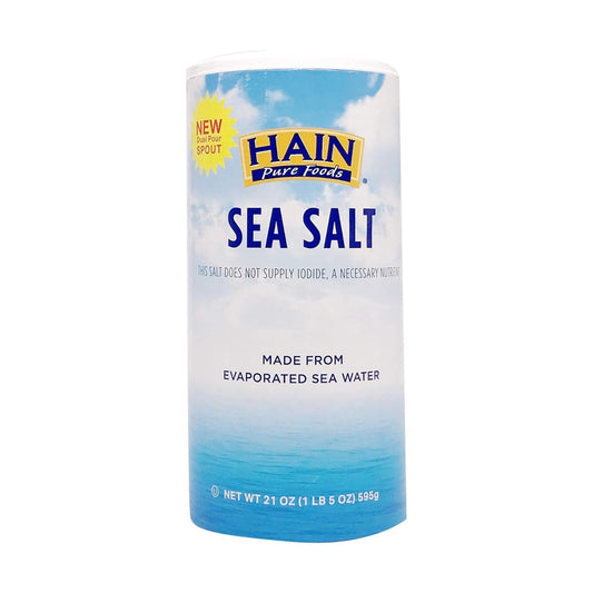HAIN: Pure Foods Sea Salt, 21 oz