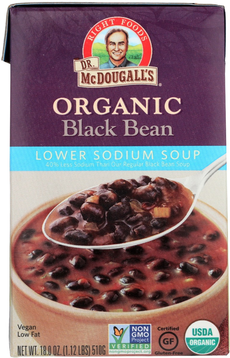 DR MCDOUGALLS: Soup Blk Bean Ls, 18 oz