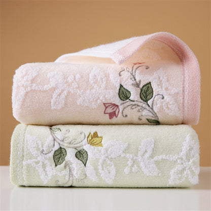 High-Quality Cotton Embroidered Towel for Adults 68x34cm
