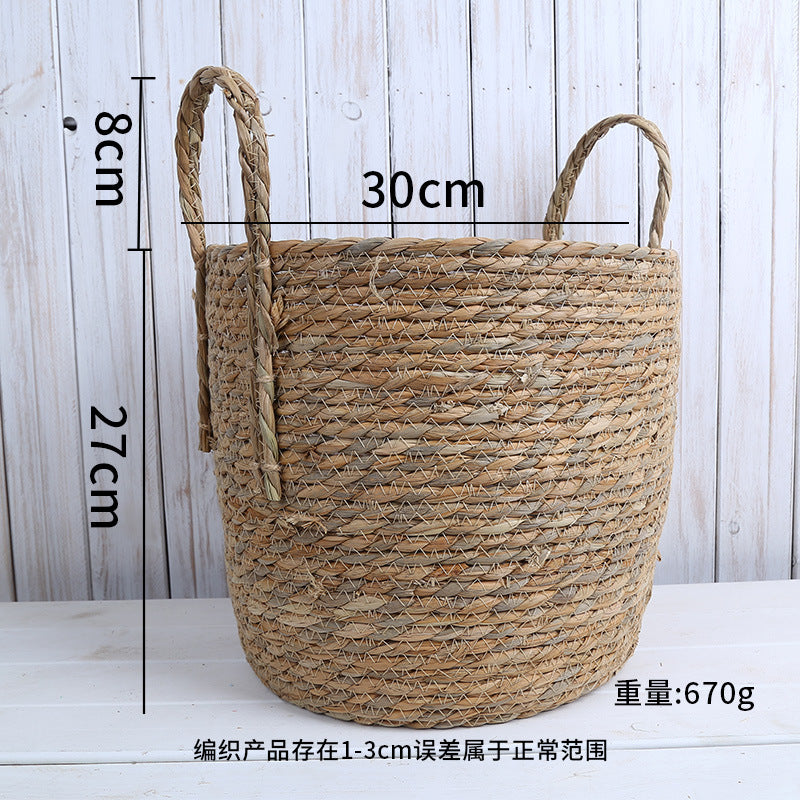 Creative Woven Rattan Flower Basket for Home Decor