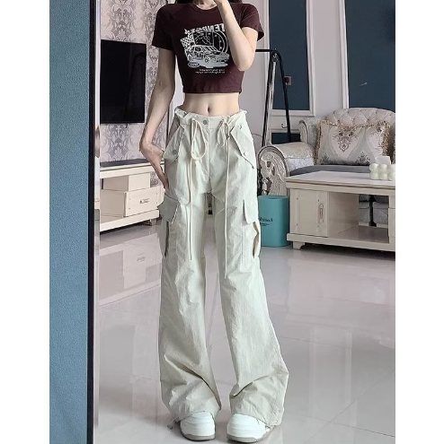 High Waist Casual Wide Leg Trousers