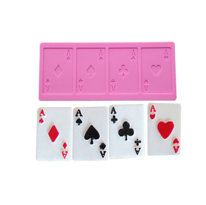 Playing Card Silicone Mold for Fondant Baking