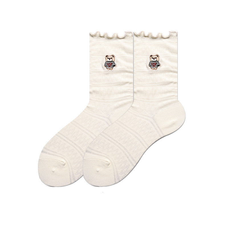Cute Japanese Cartoon Hand-Painted Women's Socks