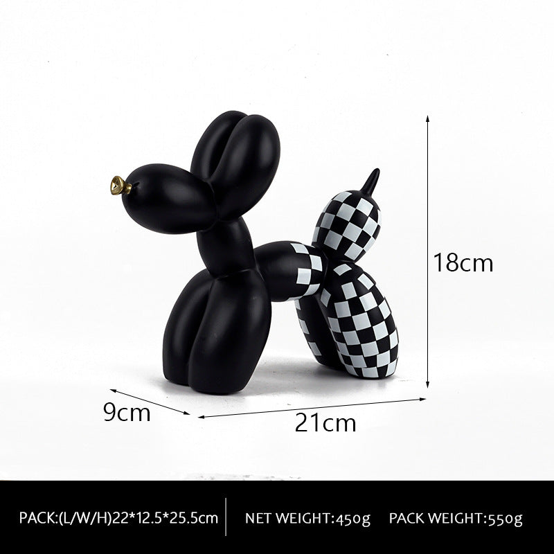 Creative European Water Transfer Colorful Balloon Dog Decor