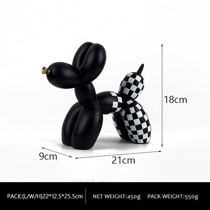 Creative European Water Transfer Colorful Balloon Dog Decor