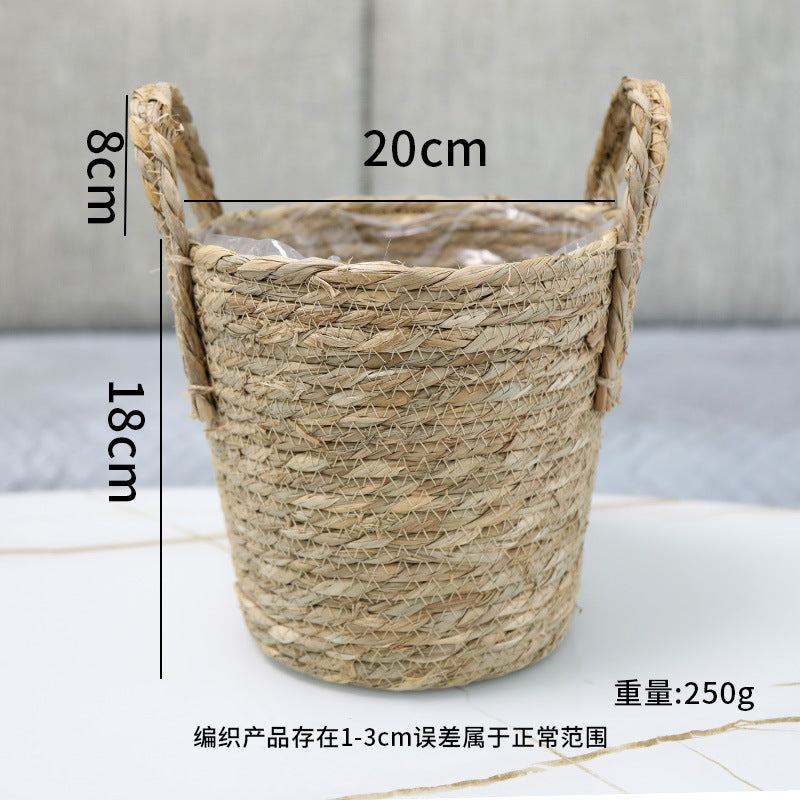 Creative Woven Rattan Flower Basket for Home Decor