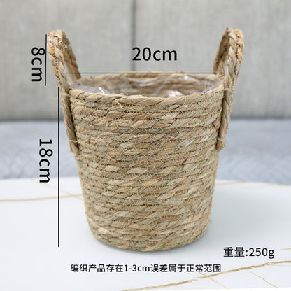 Creative Woven Rattan Flower Basket for Home Decor