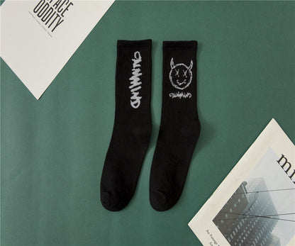 "Broken4 Cartoon Demon High Cotton Sports Socks (2-Pack)"