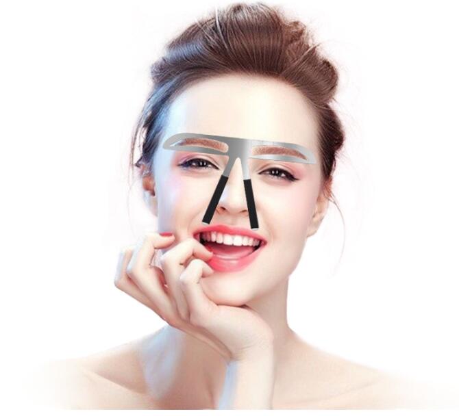 Stainless Steel Brow Ruler and Shaping Tool